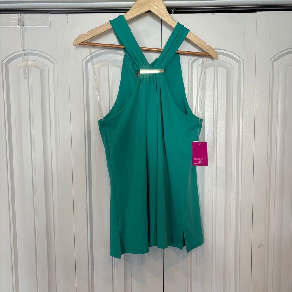 Trina Turk X INC International Concepts‎ Teal Tank Top Size Medium